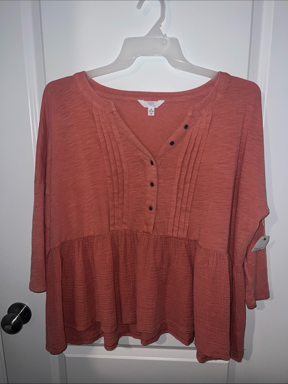 NOBO Rust Peplum Henley Tunic
